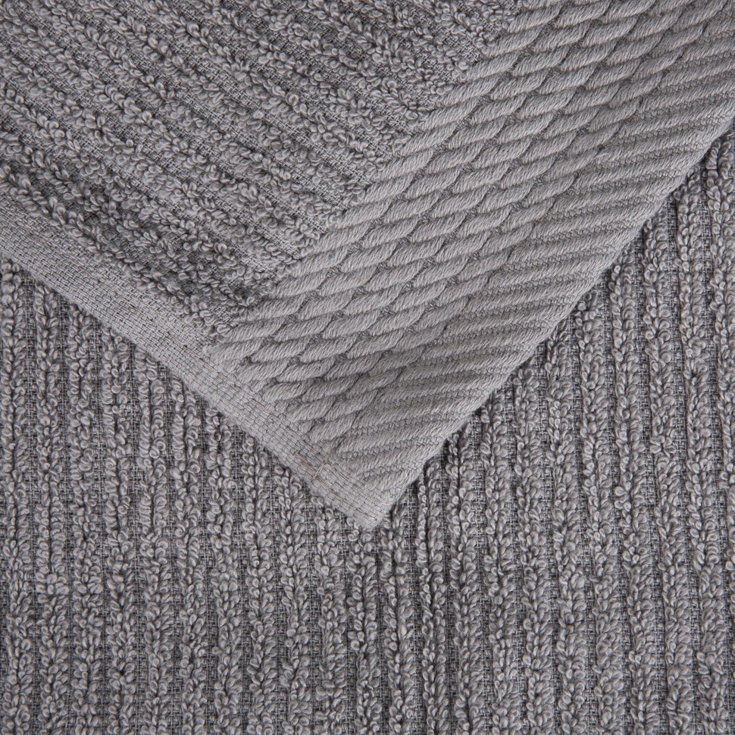 image10PC Towel Set 525GSM 100 Cotton Bathroom Essentials with 2 Bath Towels 2 Hand Towels 4 Washcloths and 2 Fingertip Towels Absorbent for Shower Gym Spa and Dorm by Lavish Home WhiteSilver