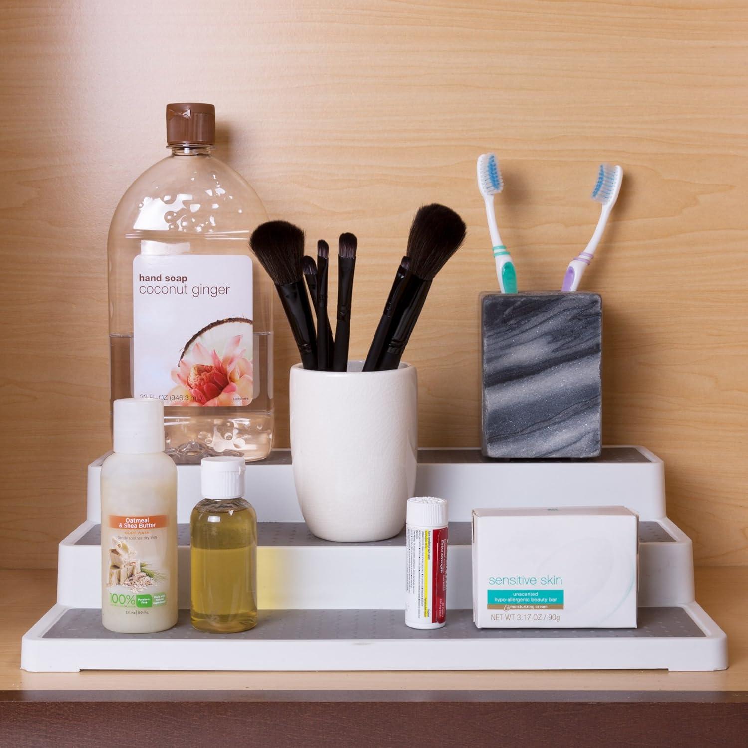 image3 Tier Spice Step Shelf Kitchen Cabinet Countertop and Pantry Spices and Seasoning Organizer by Lavish Home Great for Household Organization