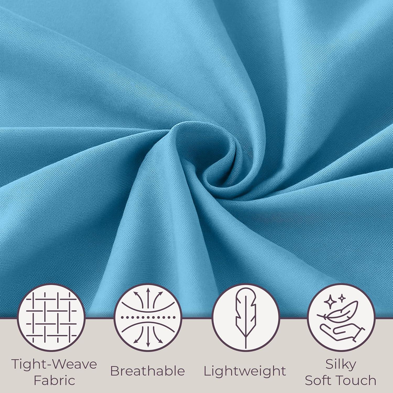 image3Piece Brushed Microfiber Sheet Set Wrinkle Stain and FadeResistant Fitted and Flat Twin XL Sheets Plus Pillowcase by Lavish Home BlueBlue
