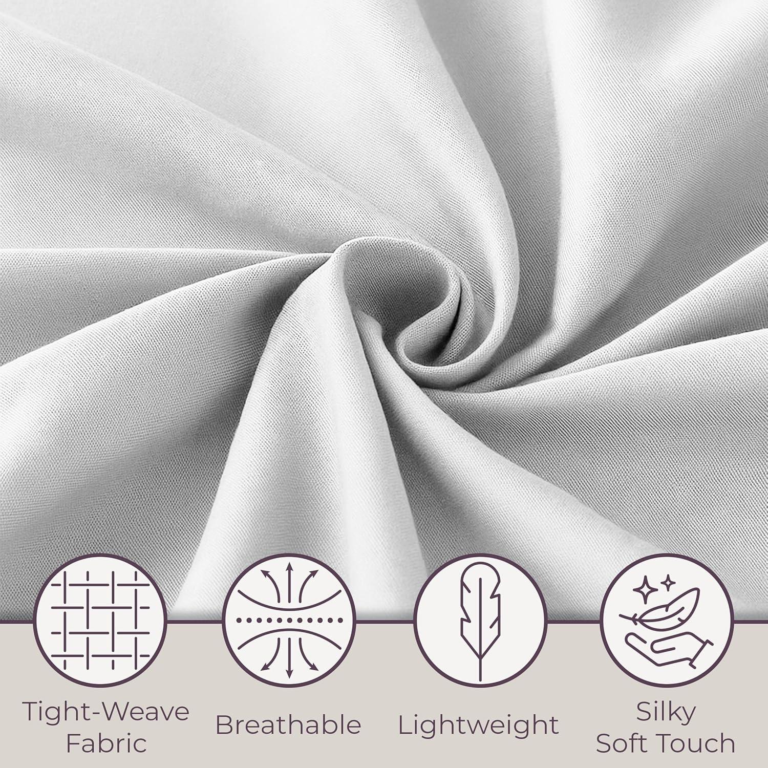 image3Piece Brushed Microfiber Sheet Set Wrinkle Stain and FadeResistant Fitted and Flat Twin XL Sheets Plus Pillowcase by Lavish Home BlueWhite