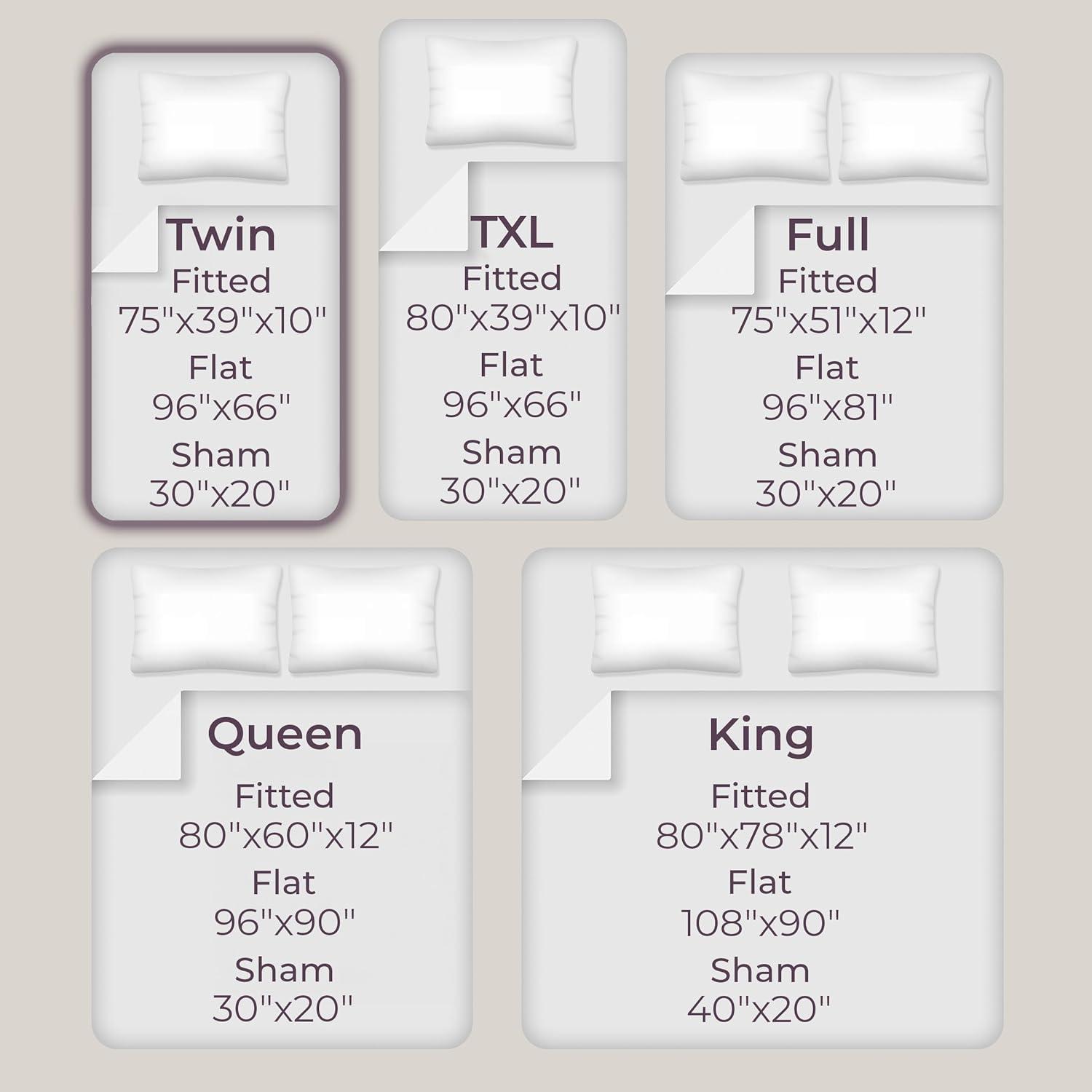 image3Piece Brushed Microfiber Sheet Set Wrinkle Stain and FadeResistant Fitted and Flat Twin XL Sheets Plus Pillowcase by Lavish Home BlueWhite