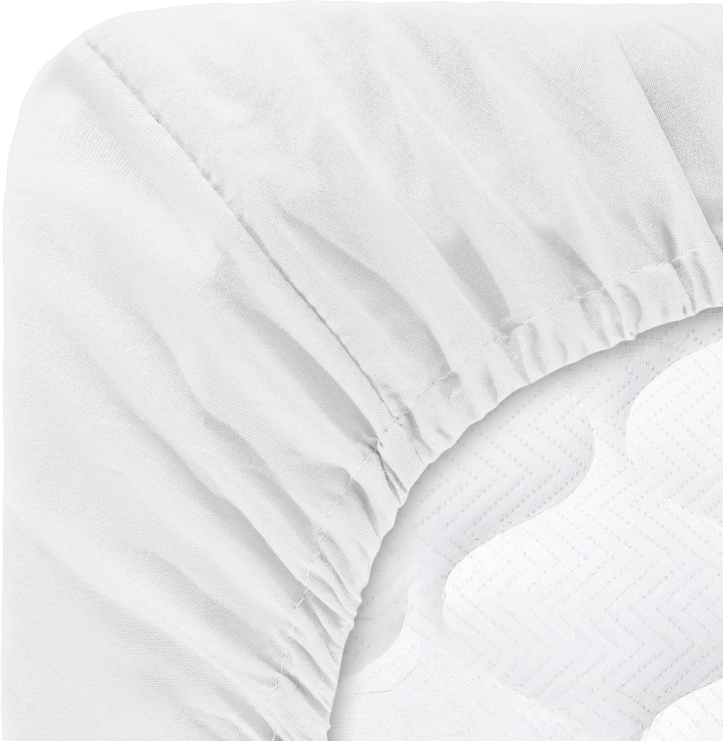 image3Piece Brushed Microfiber Sheet Set Wrinkle Stain and FadeResistant Fitted and Flat Twin XL Sheets Plus Pillowcase by Lavish Home BlueWhite