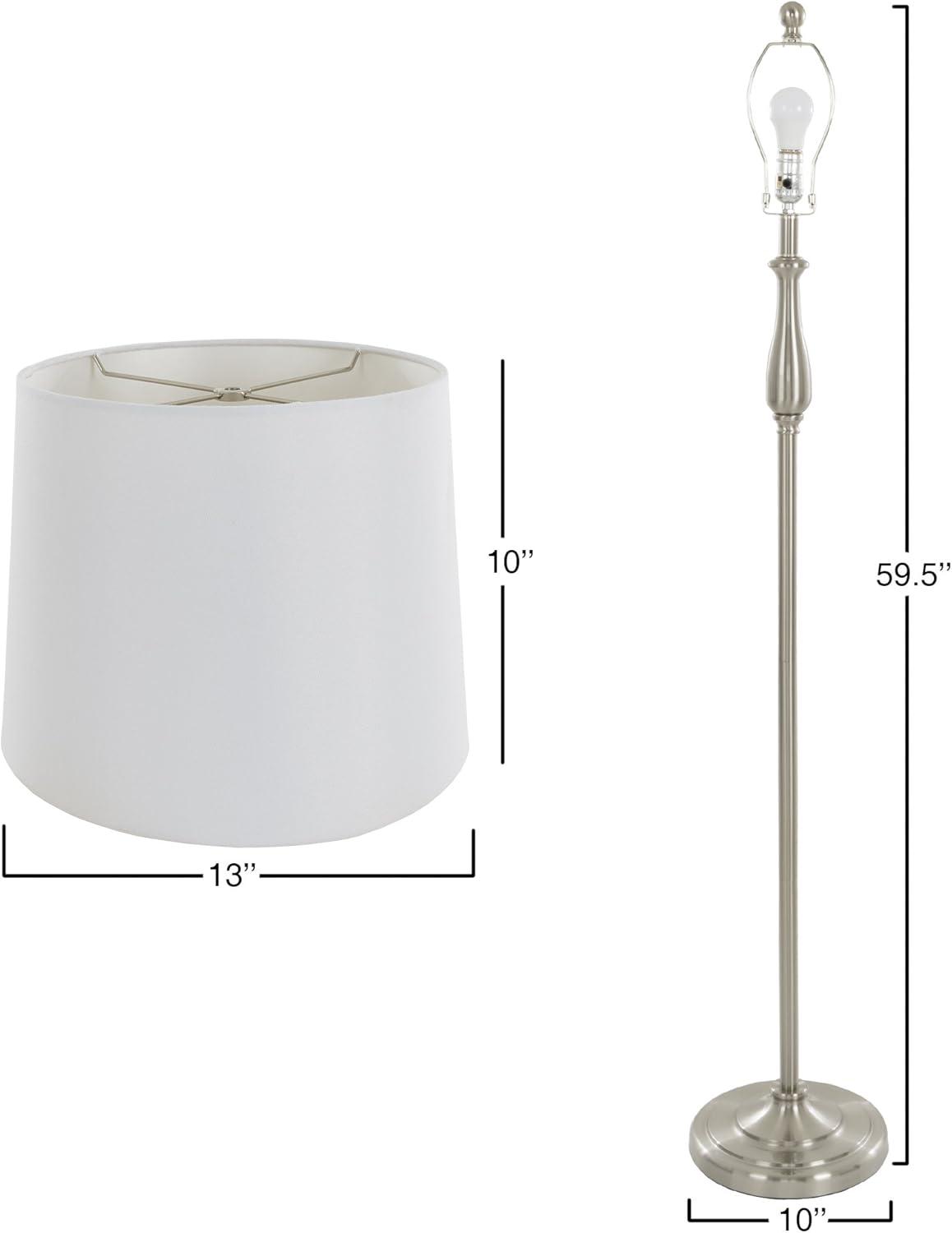image3Piece Home Lighting Set Coordinating Bundle with 2 Table Lamps and 1 Floor Lamp for Home and Office Decor by Lavish Home Silver2 Table Lamps Floor Lamp