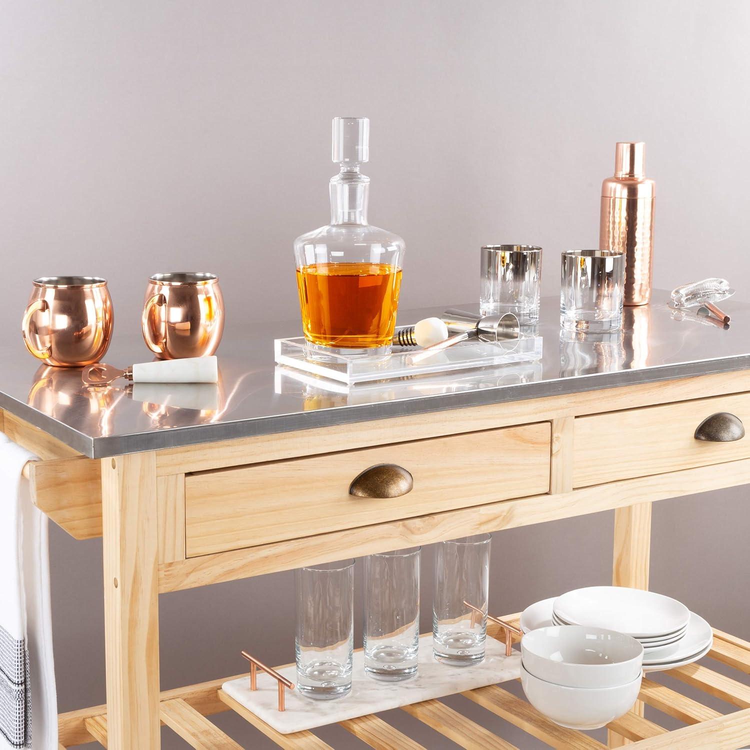 imageAcrylic Tray Organizer Clear Minimalist Catchall Holder for Bedside Bathroom and Office Storage Aesthetically Pleasing Room Decor by Lavish Home