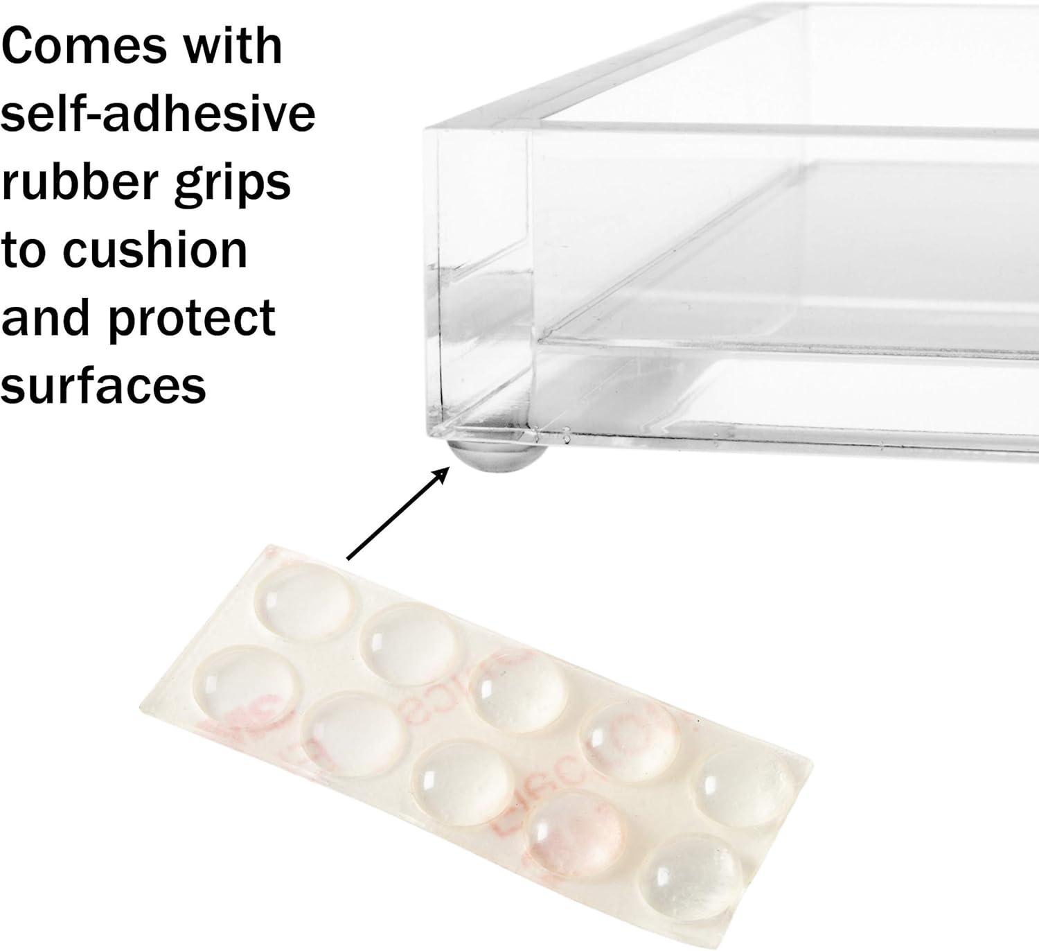 imageAcrylic Tray Organizer Clear Minimalist Catchall Holder for Bedside Bathroom and Office Storage Aesthetically Pleasing Room Decor by Lavish Home