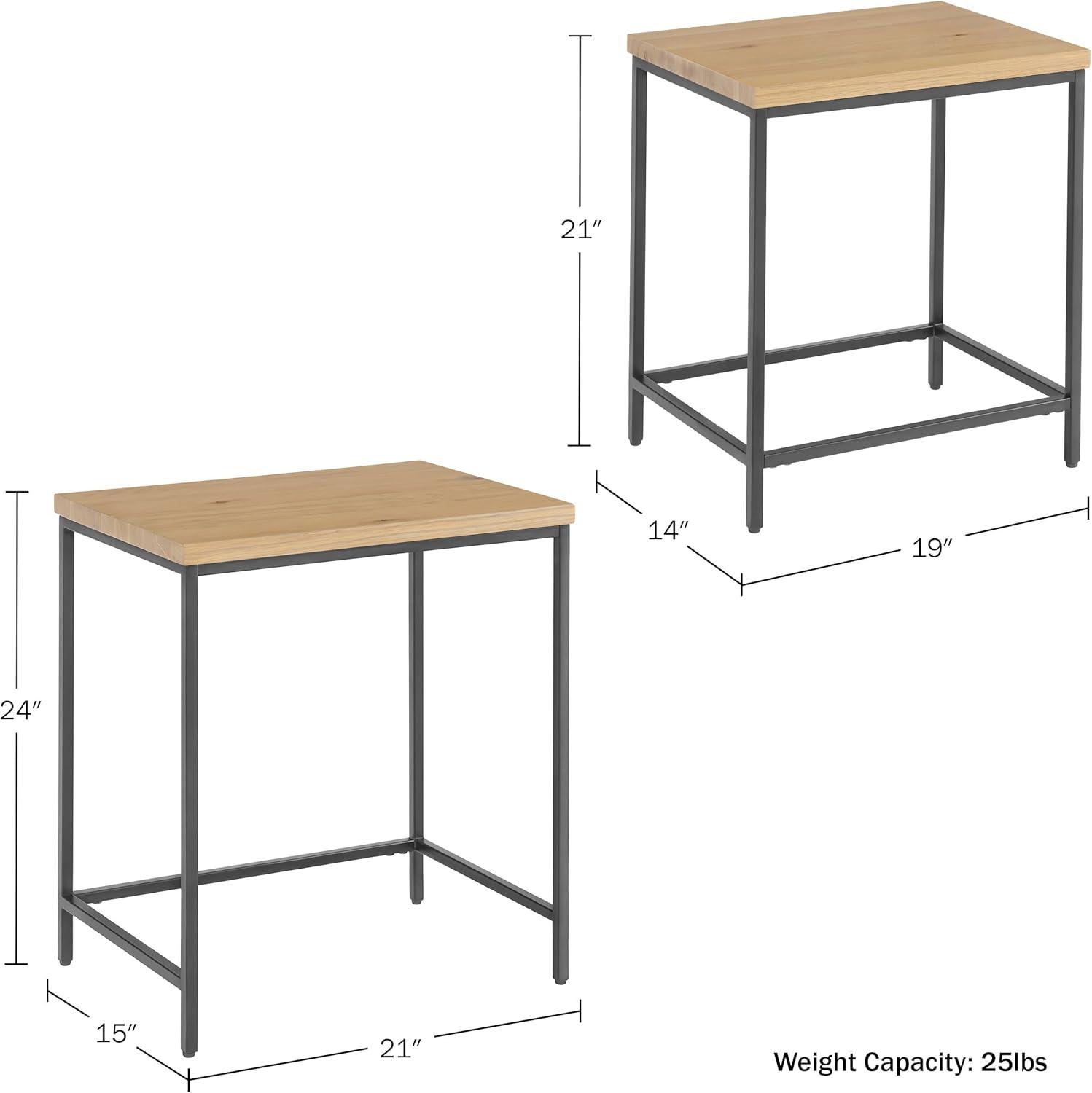 imageAlaterre Furniture 3Piece Coffee Table Set Modern Nesting Tables with Large Table and Side Tables for Living Room Apartment or Dorm WalnutSet of 2