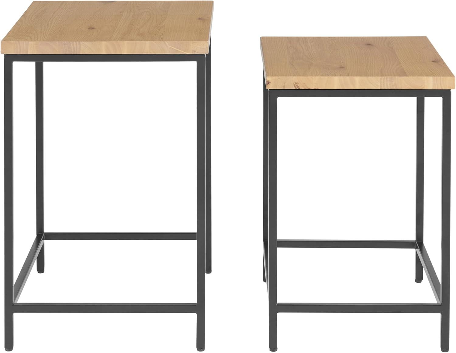 imageAlaterre Furniture 3Piece Coffee Table Set Modern Nesting Tables with Large Table and Side Tables for Living Room Apartment or Dorm WalnutSet of 2