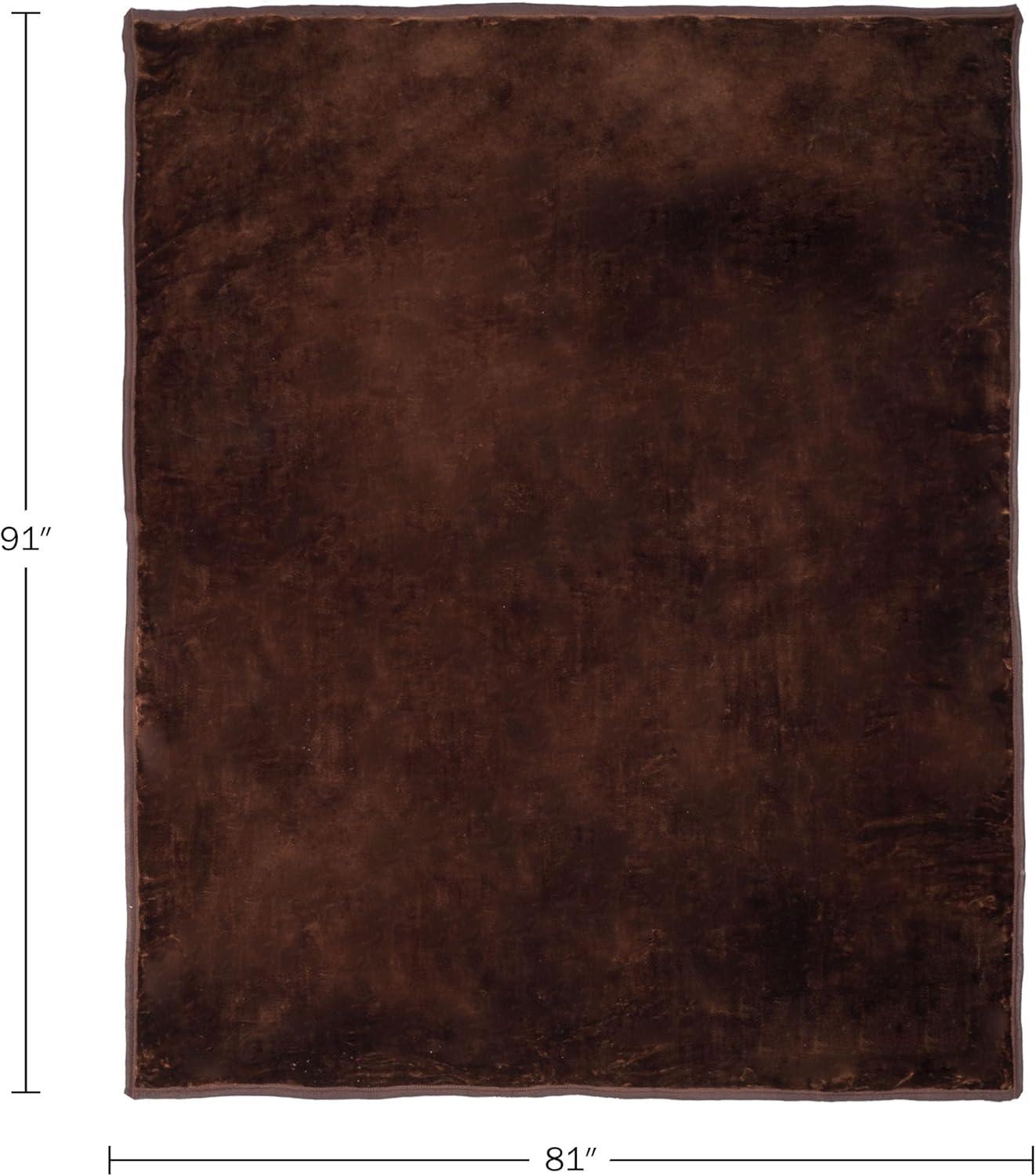 imageBedford Home Faux Fur Throw Blanket Oversized 91x81 MachineWashable Bedding MinkStyle 78lb Heavy Blanket for Bed or Sofa BeigeCoffee