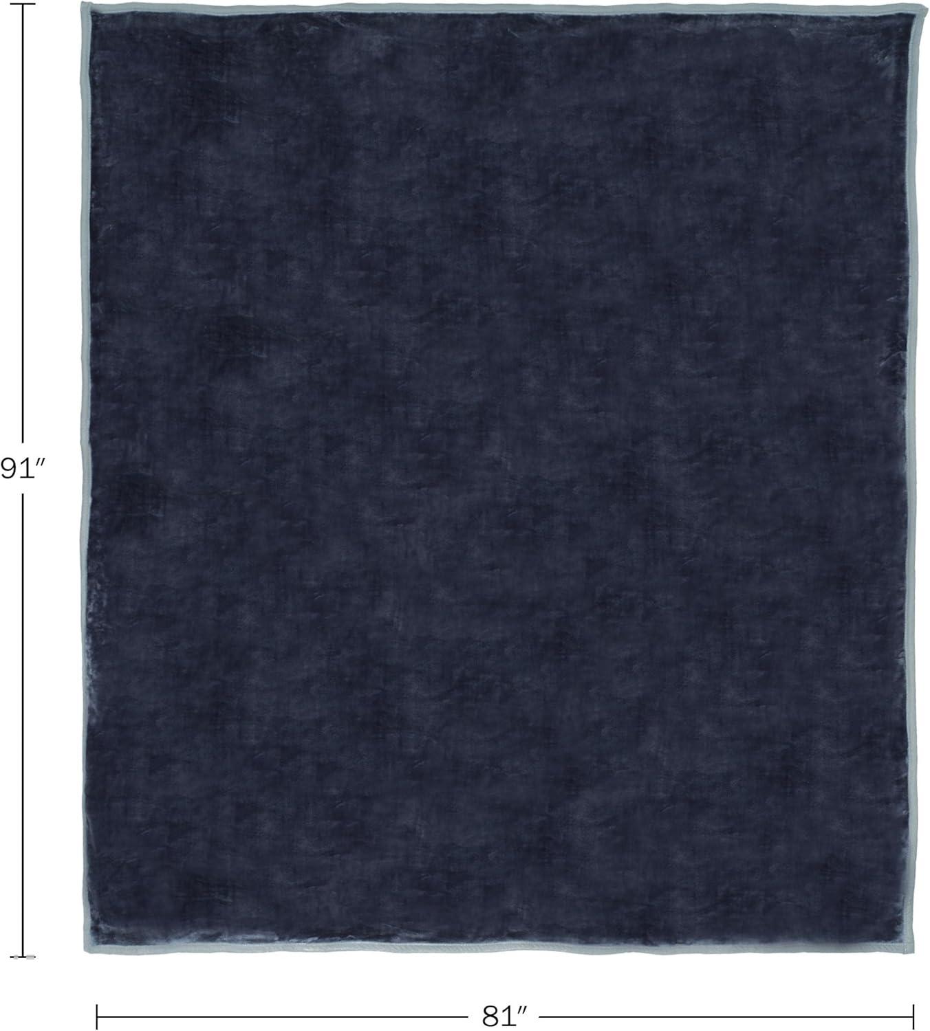 imageBedford Home Faux Fur Throw Blanket Oversized 91x81 MachineWashable Bedding MinkStyle 78lb Heavy Blanket for Bed or Sofa BeigeGray