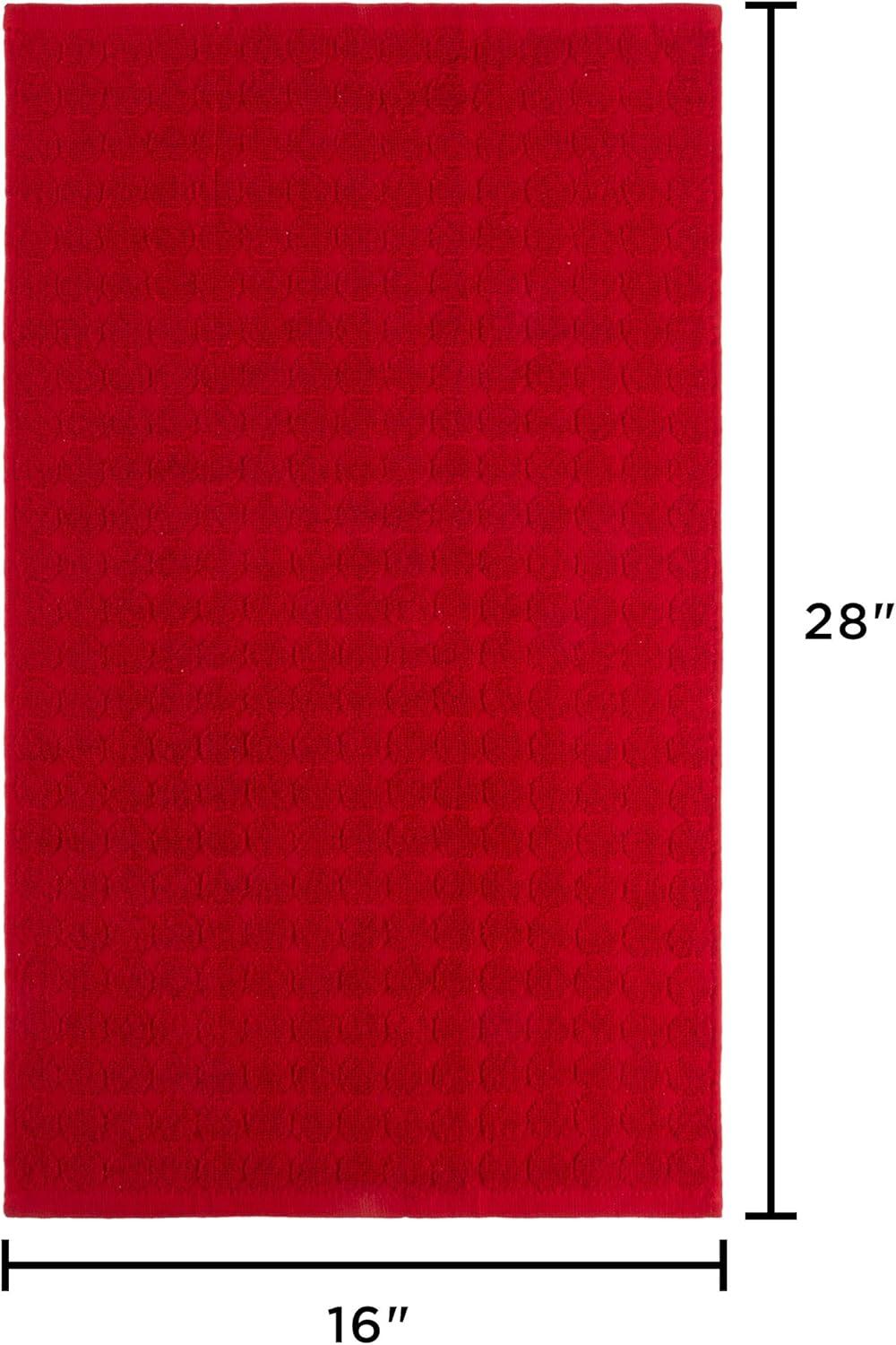 imageBedford Home Lavish Home Set of 8 Kitchen 16x28Absorbent 100 Cotton Hand TowelModern Circle Pattern Weave in 4 Solid ColorsDishtowels for Drying MultipleSet of 8