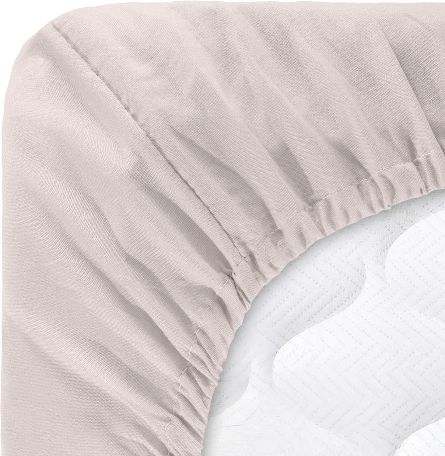 imageBrushed Microfiber Sheet Set3 Piece Bed LinensFitted ampamp Flat Sheets Plus PillowcaseWrinkle Stain ampamp Fade Resistant by Lavish Home Twin XL Beige