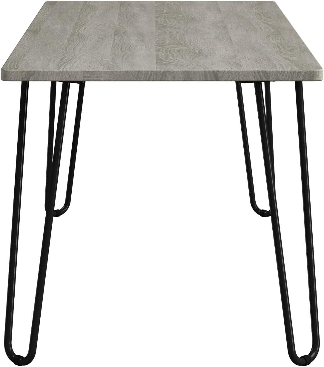 imageCoffee Table with Hairpin Legs Modern Industrial Style Home Decor WoodgrainLook and Steel Accent Living Room Furniture by Lavish Home GrayGray Woodgrain