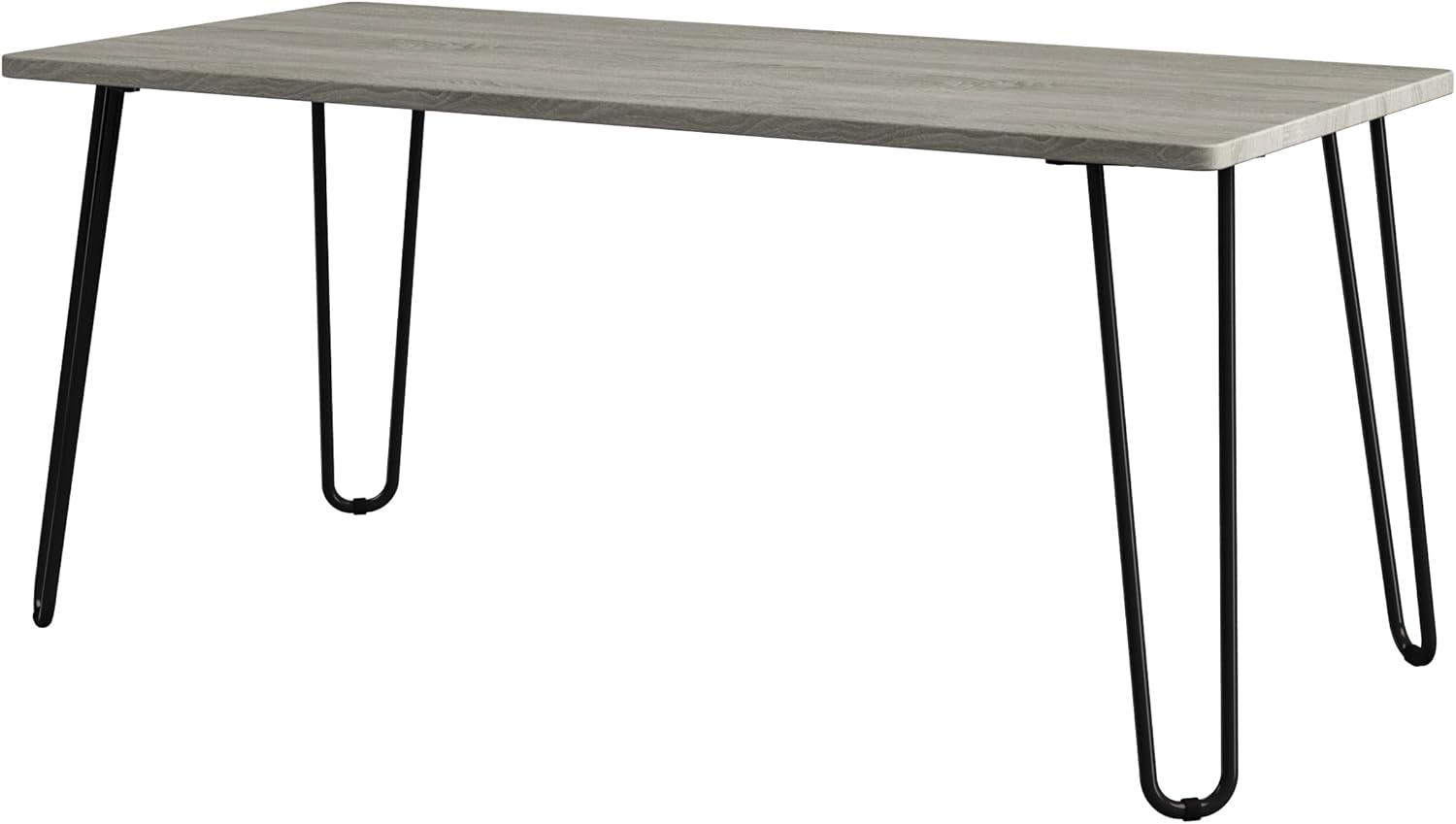 imageCoffee Table with Hairpin Legs Modern Industrial Style Home Decor WoodgrainLook and Steel Accent Living Room Furniture by Lavish Home GrayGray Woodgrain