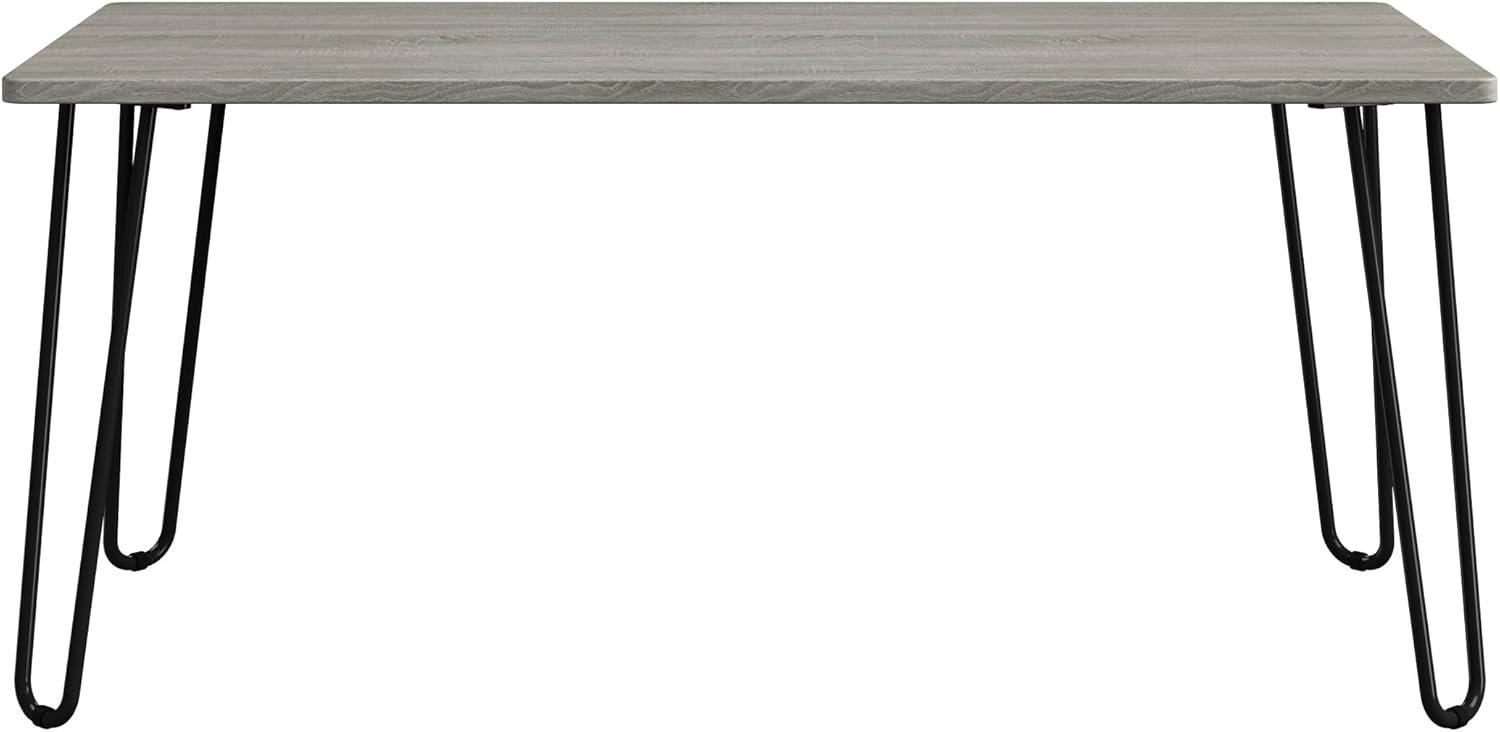 imageCoffee Table with Hairpin Legs Modern Industrial Style Home Decor WoodgrainLook and Steel Accent Living Room Furniture by Lavish Home GrayGray Woodgrain