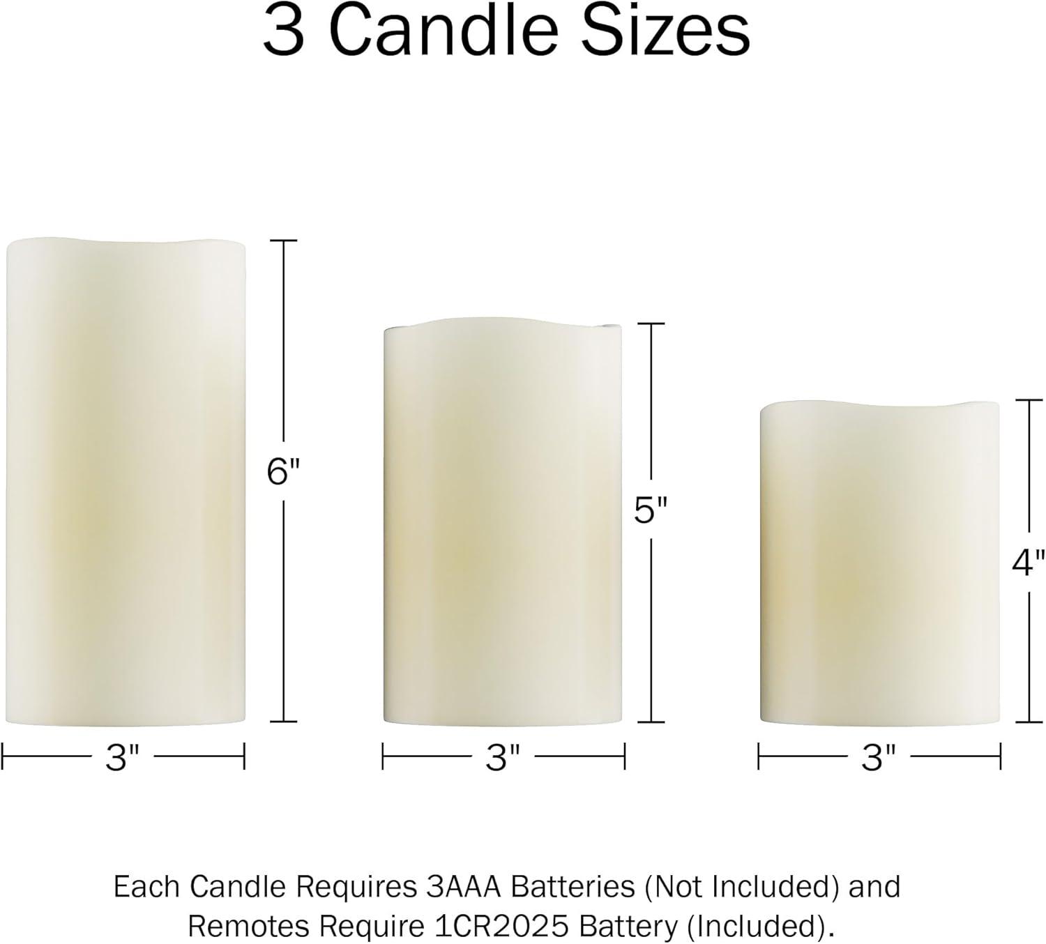 imageFlameless LED Candles 3Piece Color Changing Flameless Candle Set with Remote for Home Wedding Bridal Shower and Christmas Decor by Lavish Home
