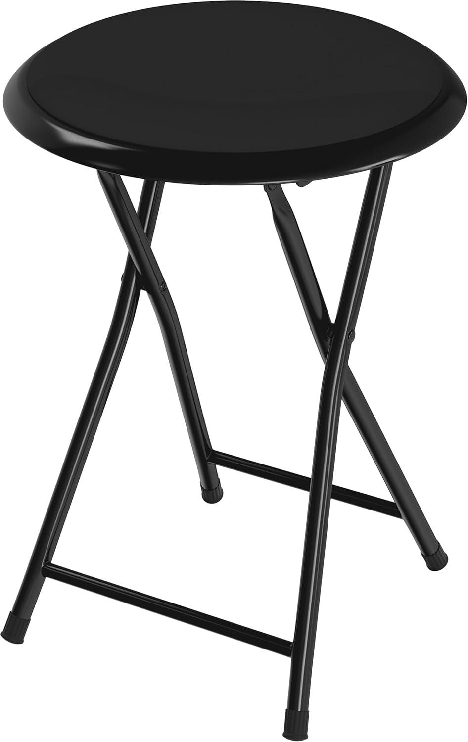 imageFolding Stool Backless 18Inch Stool with 225lb Capacity for Kitchen or Rec Room Portable Indoor Counter Bar Stools by Lavish Home BlueBlack