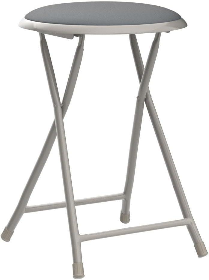 imageFolding Stool Backless 18Inch Stool with 225lb Capacity for Kitchen or Rec Room Portable Indoor Counter Bar Stools by Lavish Home BlueGrey