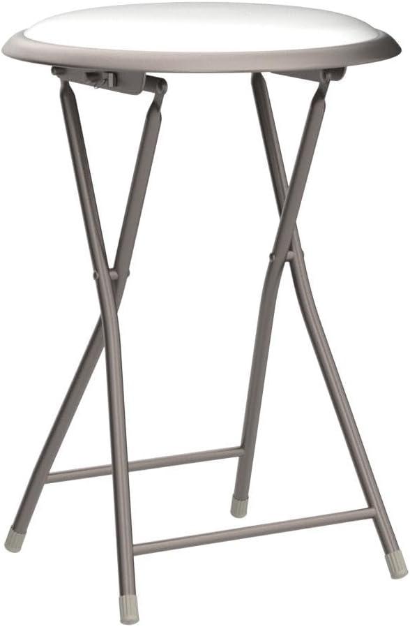imageFolding Stool Backless 18Inch Stool with 225lb Capacity for Kitchen or Rec Room Portable Indoor Counter Bar Stools by Lavish Home BlueWhite