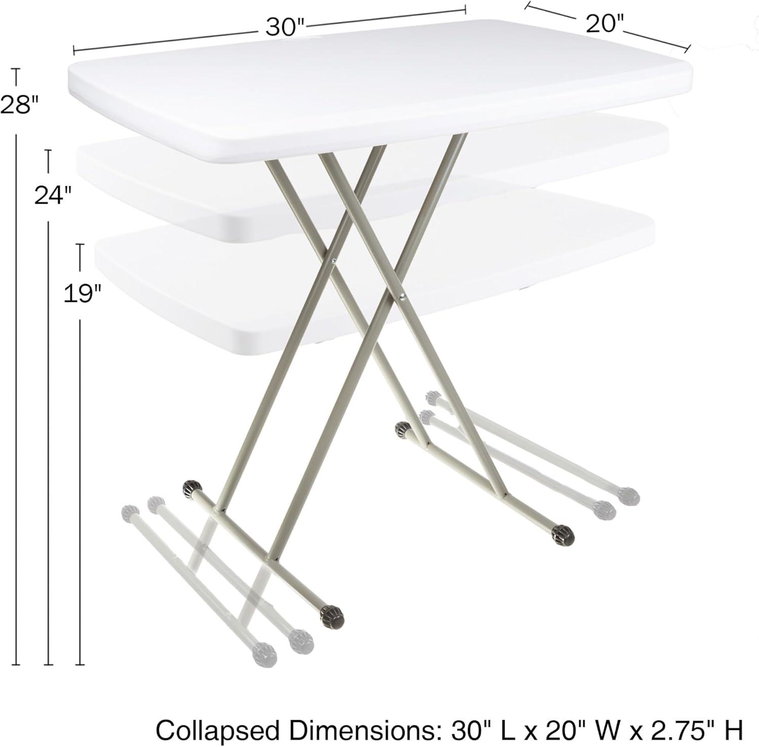 imageFolding Table Lightweight Portable Folding Desk Small Plastic Table for Camping Playing Cards and Crafting by Lavish Home WhiteWhite