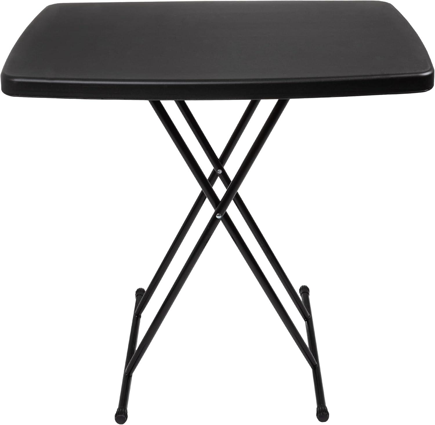 imageFolding Table Lightweight Portable Folding Desk Small Plastic Table for TV Tray Playing Cards and Craft Room by Lavish Home WhiteBlack