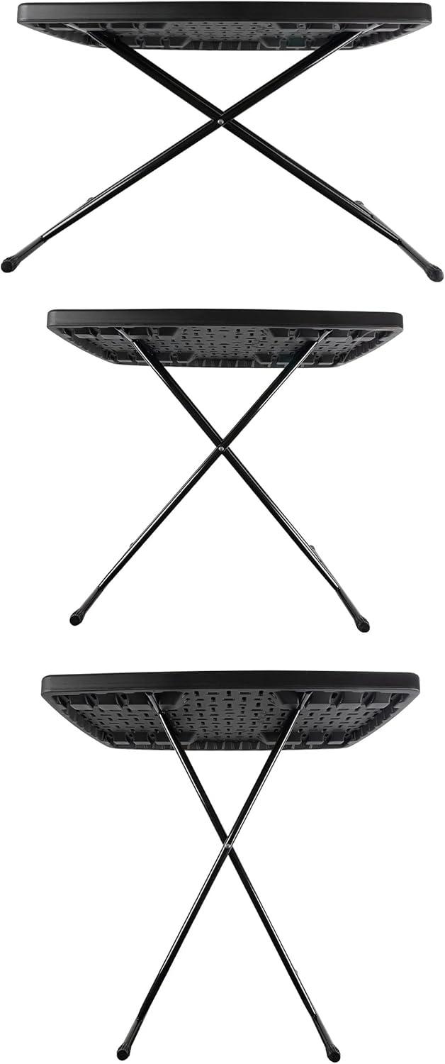 imageFolding Table Lightweight Portable Folding Desk Small Plastic Table for TV Tray Playing Cards and Craft Room by Lavish Home WhiteBlack