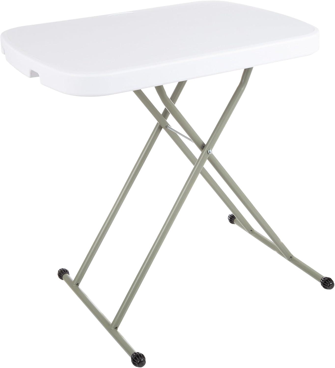 imageFolding Table Lightweight Portable Folding Desk Small Plastic Table for TV Tray Playing Cards and Craft Room by Lavish Home WhiteWhite