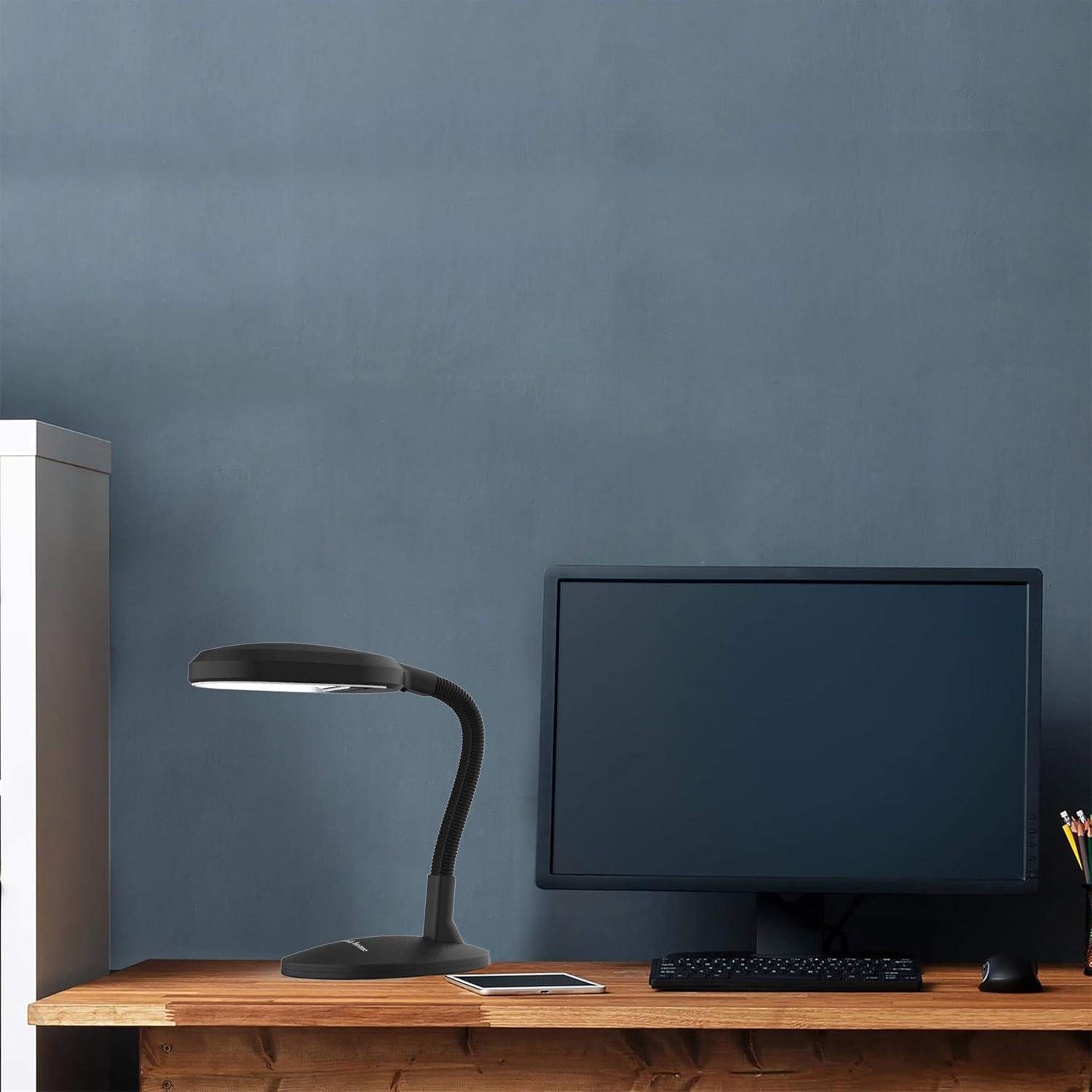 imageLED Desk Lamp Sunlight Lamp with Adjustable Gooseneck Arm Home and Office Desk Lamps Great for Reading and Crafting by Lavish Home WhiteBlack