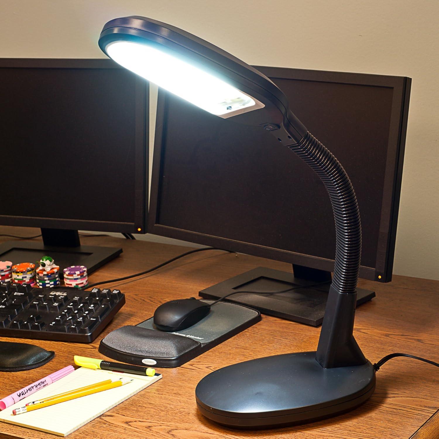 imageLED Desk Lamp Sunlight Lamp with Adjustable Gooseneck Arm Home and Office Desk Lamps Great for Reading and Crafting by Lavish Home WhiteBlack