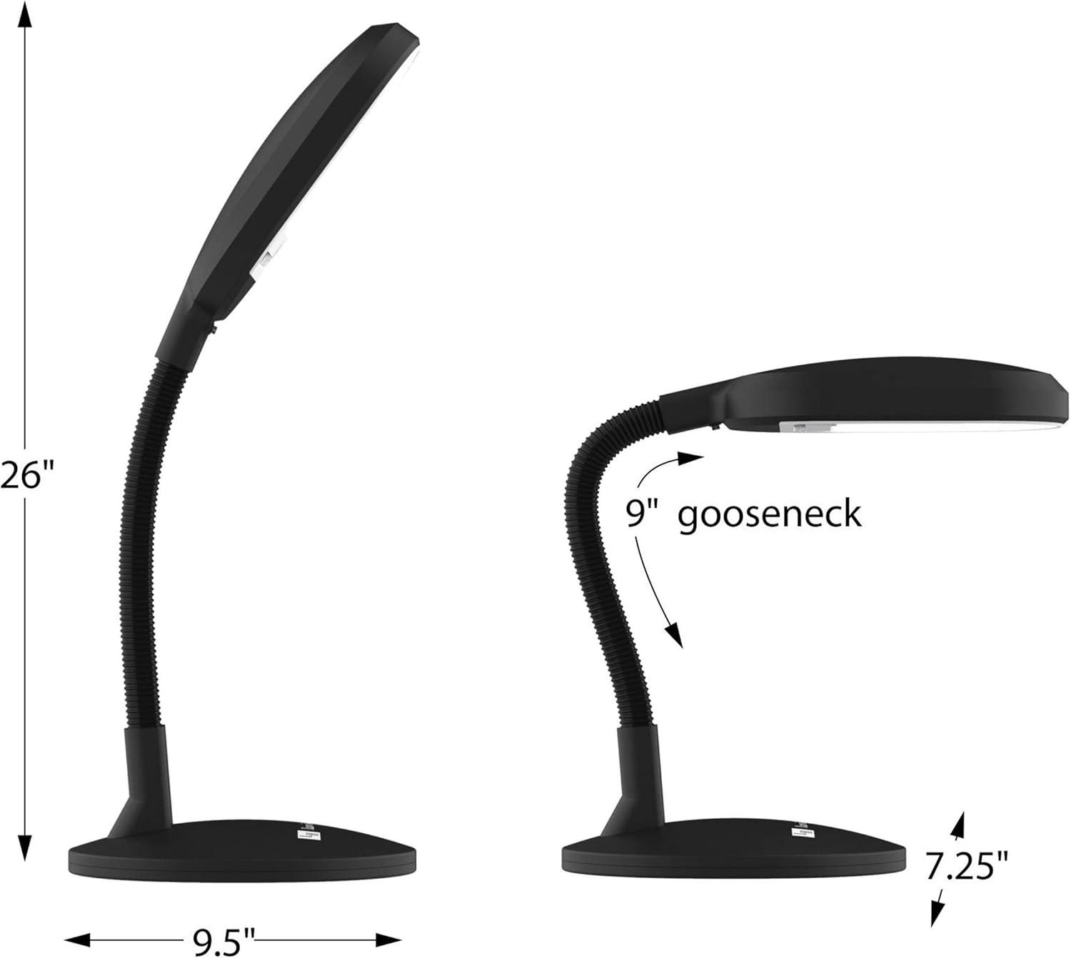 imageLED Desk Lamp Sunlight Lamp with Adjustable Gooseneck Arm Home and Office Desk Lamps Great for Reading and Crafting by Lavish Home WhiteBlack