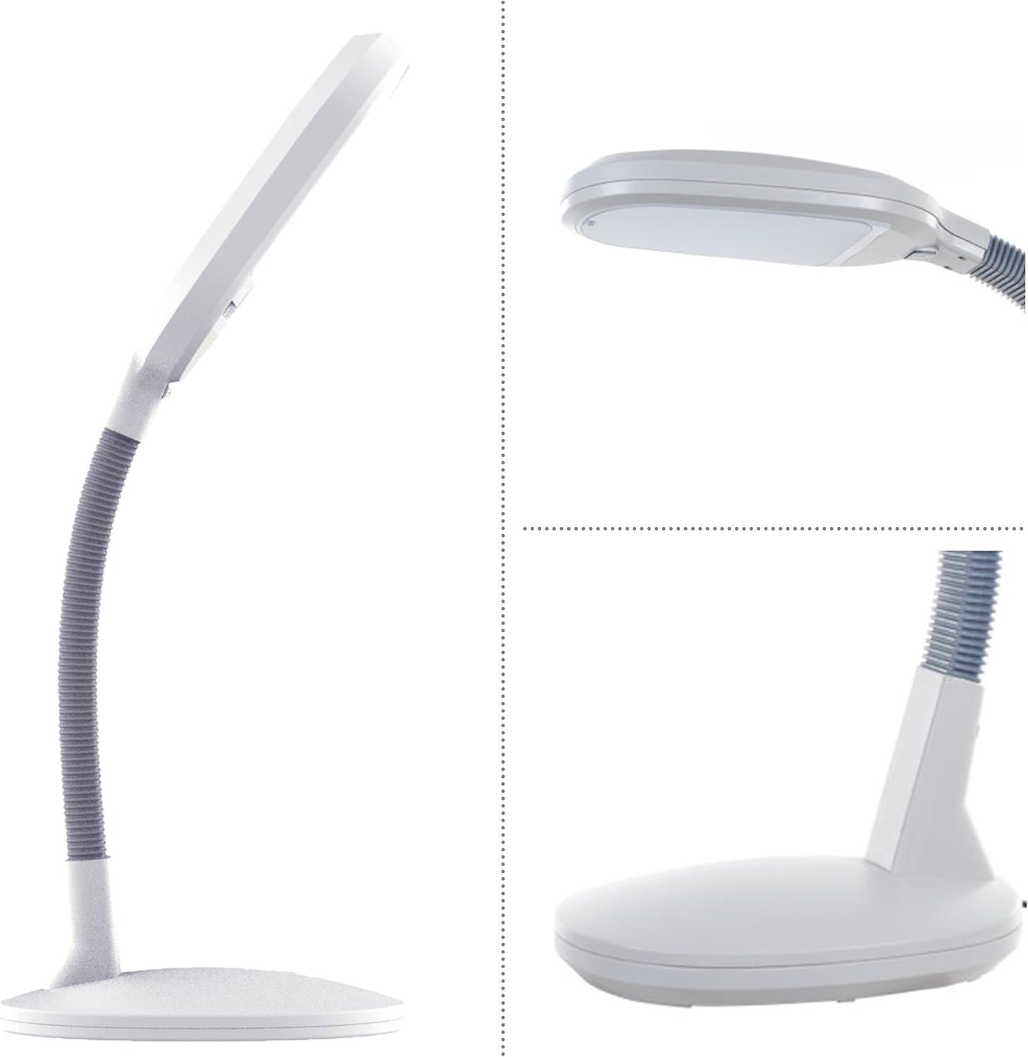 imageLED Desk Lamp Sunlight Lamp with Adjustable Gooseneck Arm Home and Office Desk Lamps Great for Reading and Crafting by Lavish Home WhiteWhite