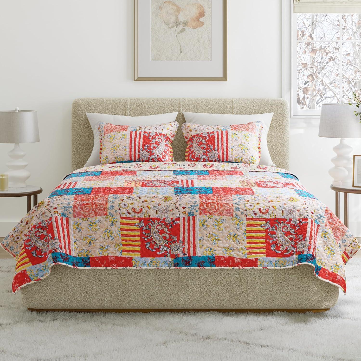 imageLavish Home 3 Piece Mallory Quilt Set FullQueen