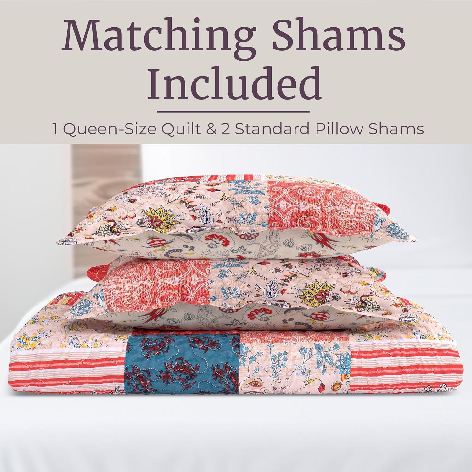 imageLavish Home 3 Piece Mallory Quilt Set FullQueen
