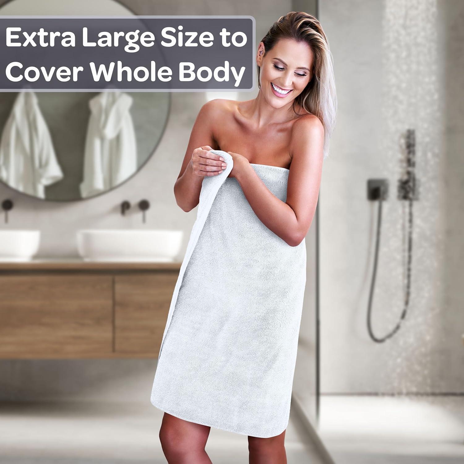 imageLavish Home 6 Piece Bathroom Towels Set 625GSM 100 Cotton Bathroom Essentials with 2 Absorbent Wash Cloths 2 Hand Cloths and 2 Bath Towel for Shower Gym Dorm and Spa GreenWhite