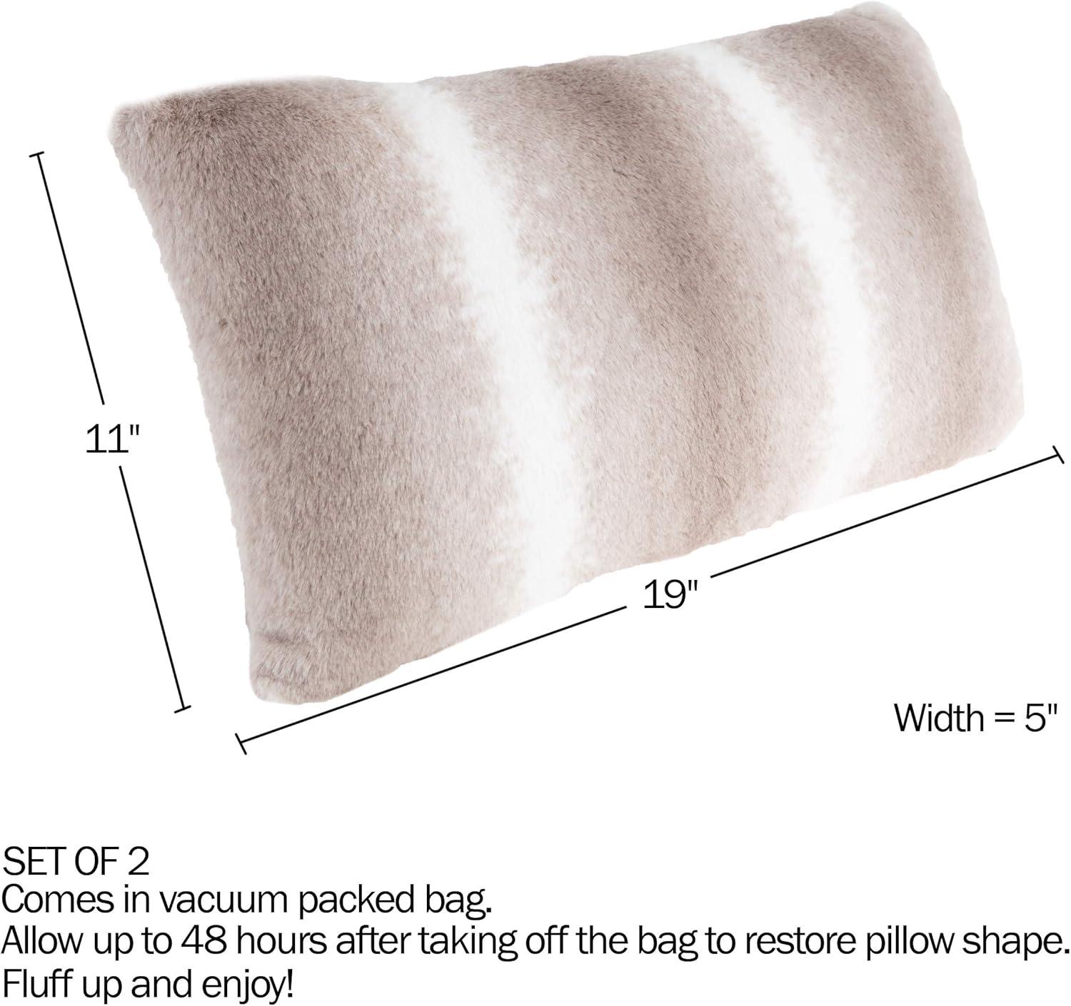 imageLavish Home 80PFF4 Pillow 11quot x 19quot Gray