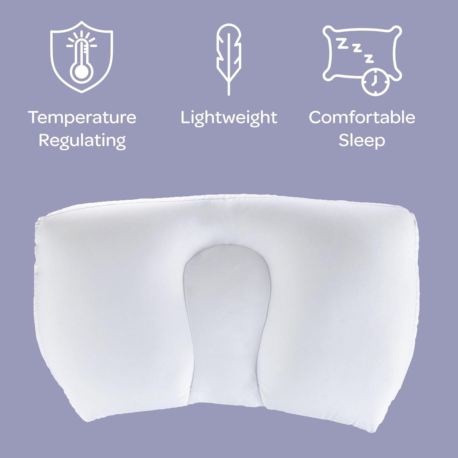 imageLavish Home Microbead Pillow Moldable and Temperature Regulating Cushion Ergonomic Pillow Head Neck and Shoulders Comfort for Restful Sleep and Travel White