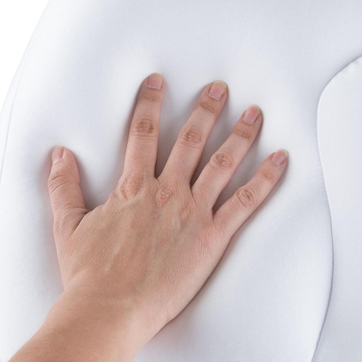 imageLavish Home Microbead Pillow Moldable and Temperature Regulating Cushion Ergonomic Pillow Head Neck and Shoulders Comfort for Restful Sleep and Travel White