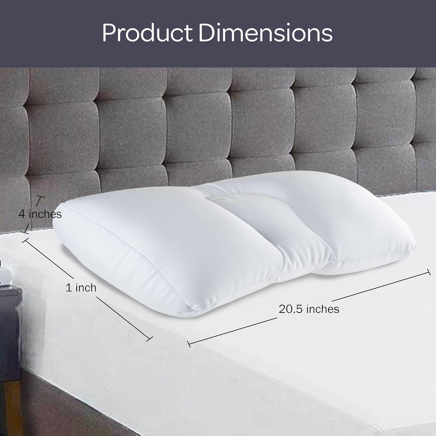 imageLavish Home Microbead Pillow Moldable and Temperature Regulating Cushion Ergonomic Pillow Head Neck and Shoulders Comfort for Restful Sleep and Travel White