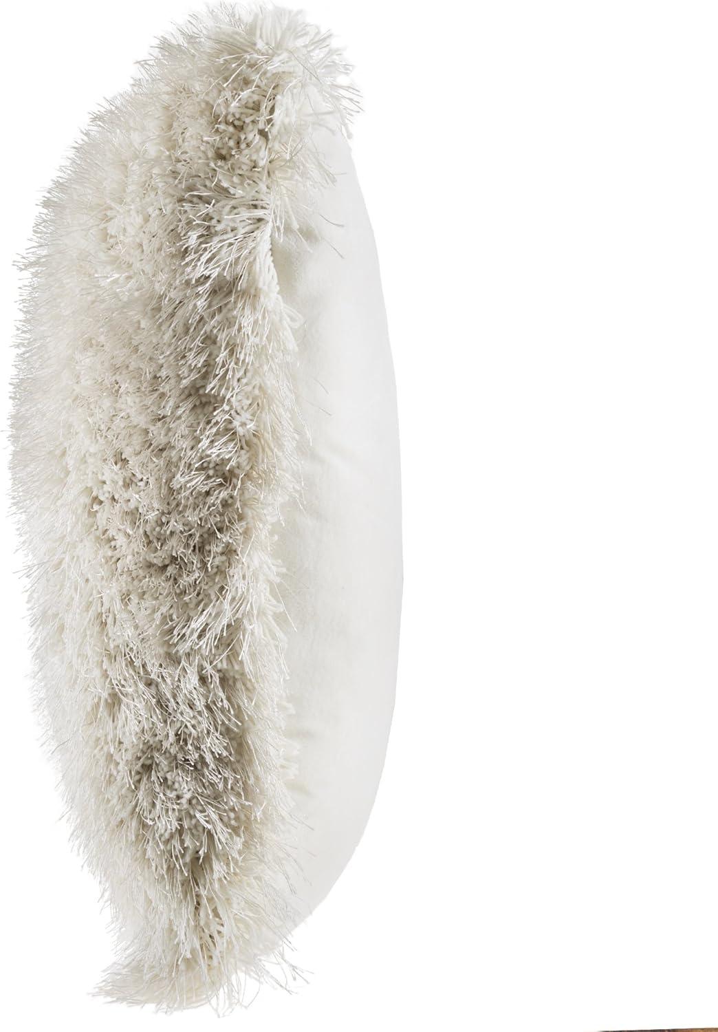 imageLavish Home Oversized Floor or Throw Pillow Square Luxury Plush Shag Faux Fur Glam Decor Cushion for Bedroom Living Room or Dorm MochaBeige