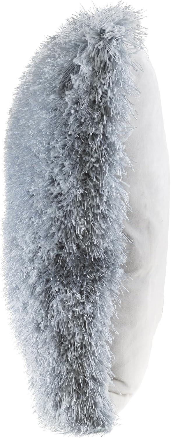 imageLavish Home Oversized Floor or Throw Pillow Square Luxury Plush Shag Faux Fur Glam Decor Cushion for Bedroom Living Room or Dorm MochaBlue