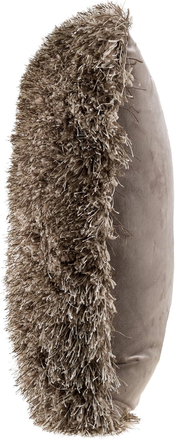 imageLavish Home Oversized Floor or Throw Pillow Square Luxury Plush Shag Faux Fur Glam Decor Cushion for Bedroom Living Room or Dorm MochaMocha