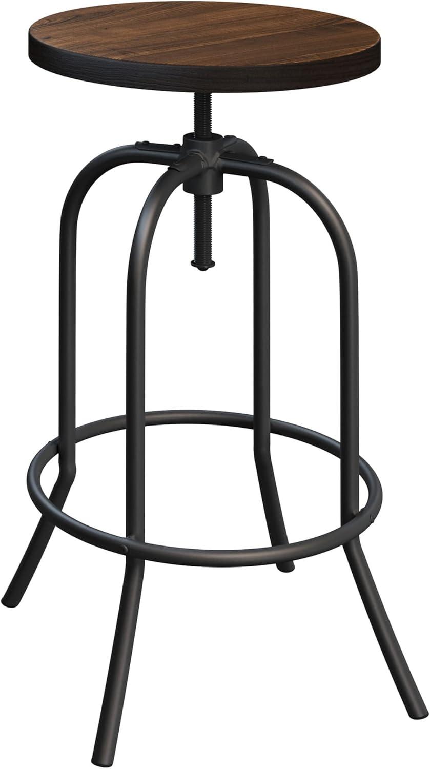 imageLavish Home Set of 2 CounterHeight Bar Stools 295 Inches Round Wood Barstools with Hairpin Legs for Kitchen or Dining Room Modern Farmhouse FurnitureRounded Frame