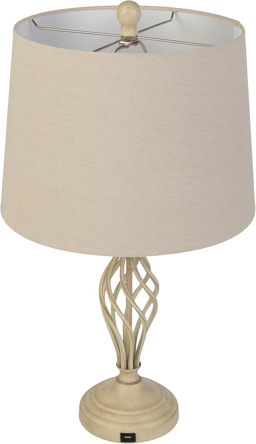 imageLavish Home Set of 2 Table Lamps Modern Lamps with USB Charging Ports and LED Bulbs for Living Room Office or Bedroom Decor BlackSand