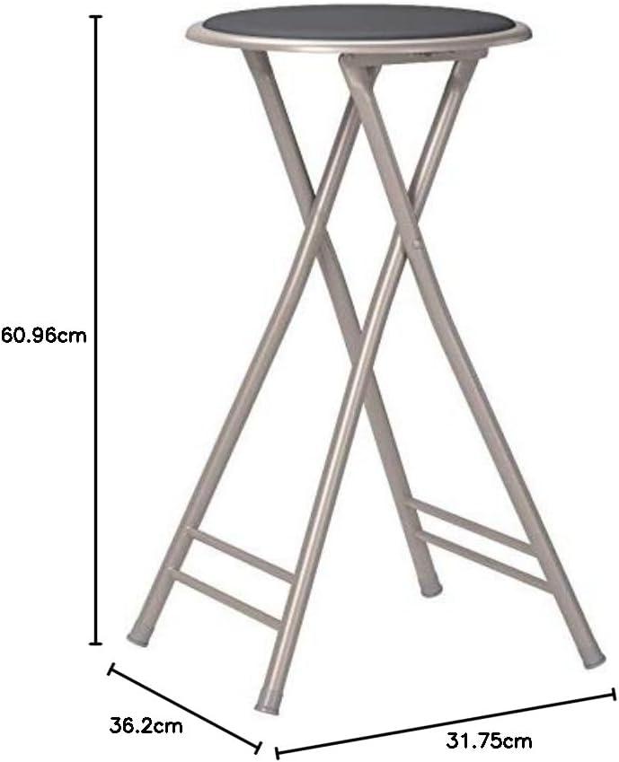 imageLavish Home Set of 4 Counter Height Bar Stools 24Inch Backless Folding Chairs with 225lb Capacity for Kitchen Rec Room or Game Room PinkGrey
