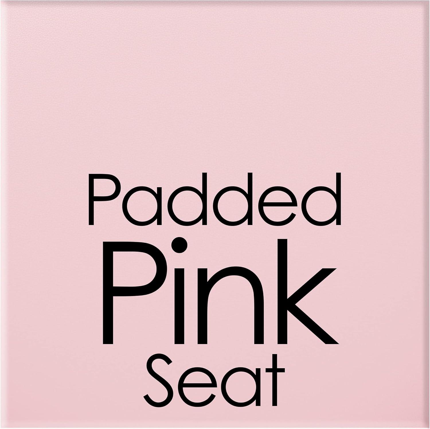 imageLavish Home Set of 4 Counter Height Bar Stools 24Inch Backless Folding Chairs with 225lb Capacity for Kitchen Rec Room or Game Room PinkPink