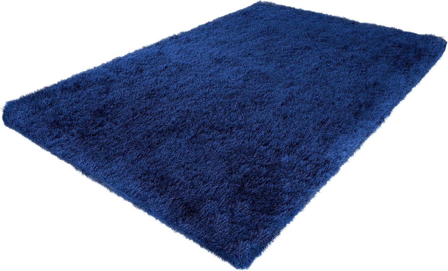 imageLavish Home Shag Area Rug5x7 Plush Throw CarpetCozy Modern DesignSolid Color Floor Covering for Home Living Room Bedroom ampamp Office 53quotx77quot Navy Blue