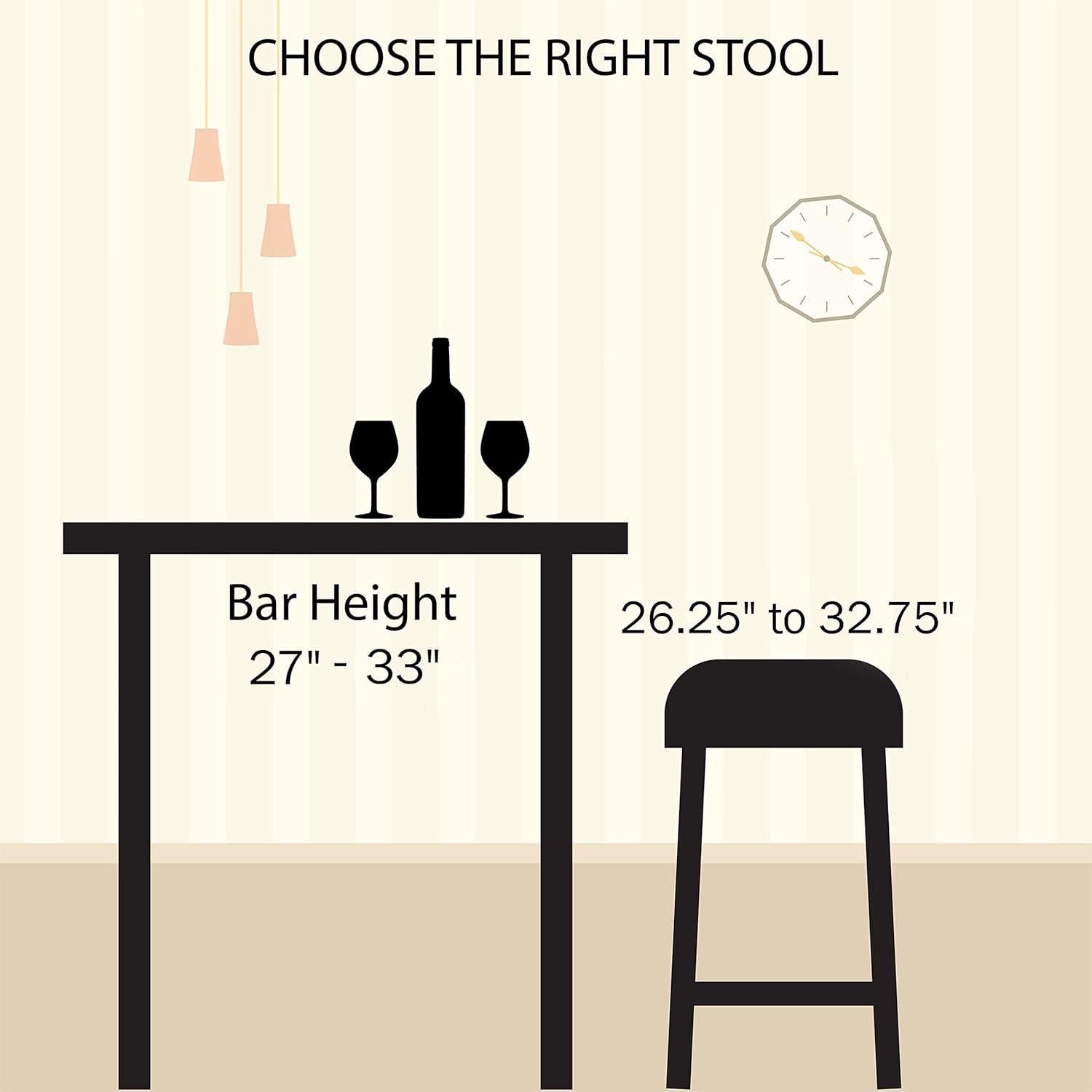 imageLavish Home Swivel Bar Stools Set of 2 Adjustable Barstools for Counter or Bar Height with Round Wood Seat and Iron Tube Frame for Kitchen BrownSet of 2