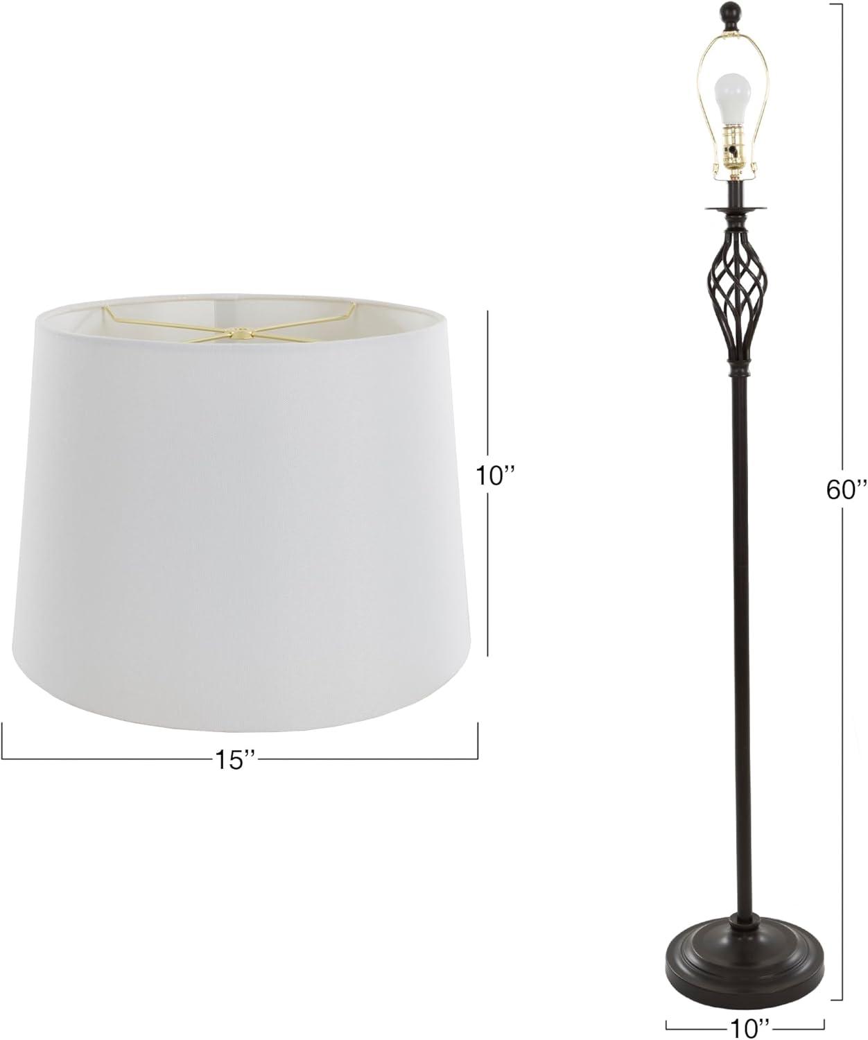 imageLavish Home Table and Floor Lamps Set of 3 Spiral Cage Design Lights for Living Room Bedroom or Entry with LED Bulbs Included Bronze