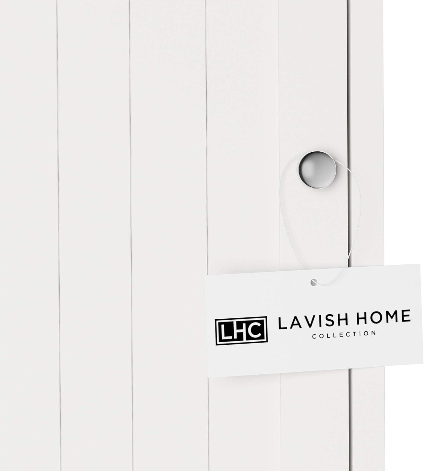 imageLinen Tower 67 Tall Bathroom or Laundry Room Storage Cabinet with Cubbyhole Divider for TowelsAdjustable Shelves ampamp Cupboard by Lavish Home White