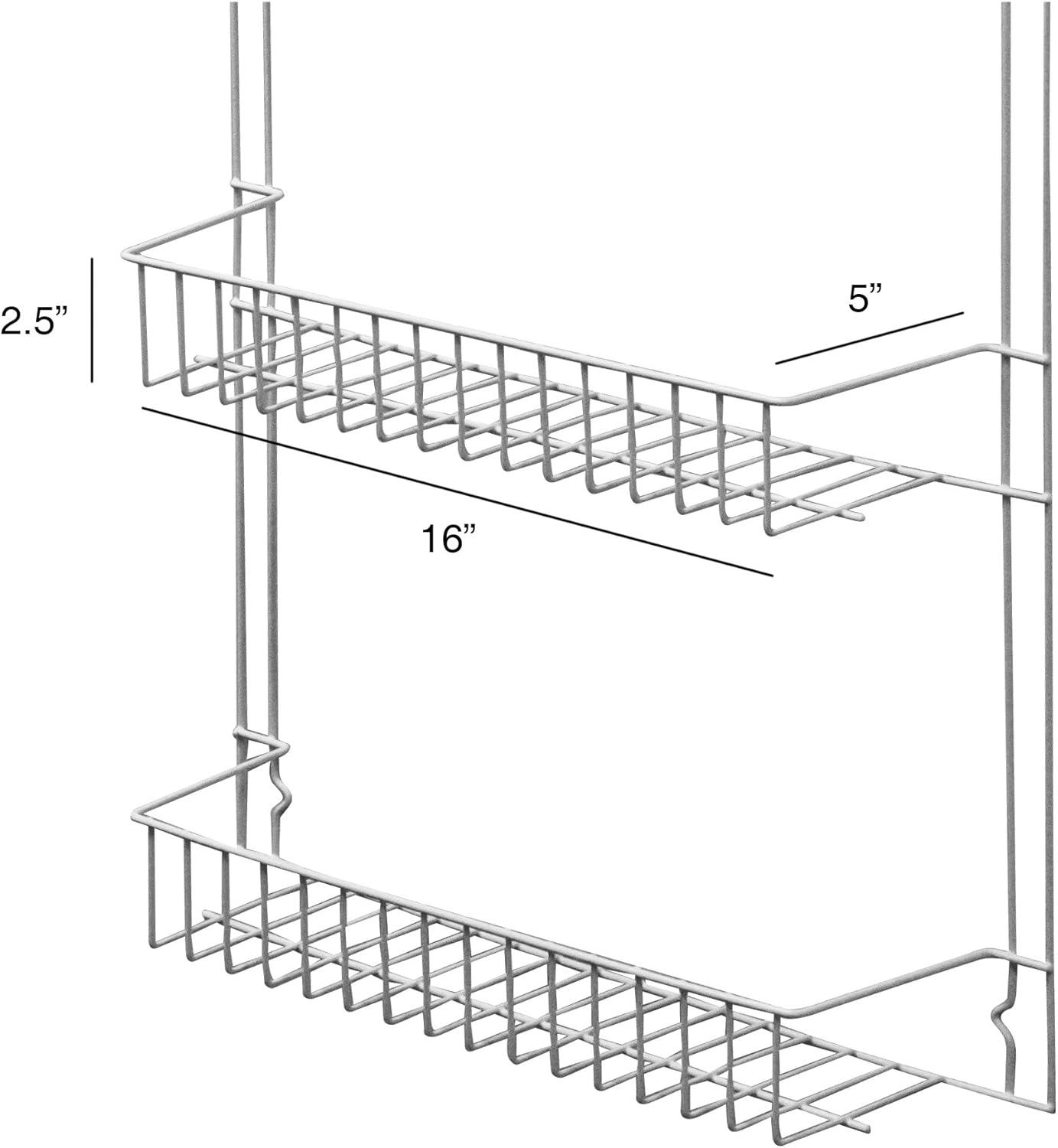 imageOver the Door Organizer 6Tier Adjustable Pantry Shelves and Rack for Kitchen Organization Organization and Storage by Lavish Home White6TIER ADJUSTABLE
