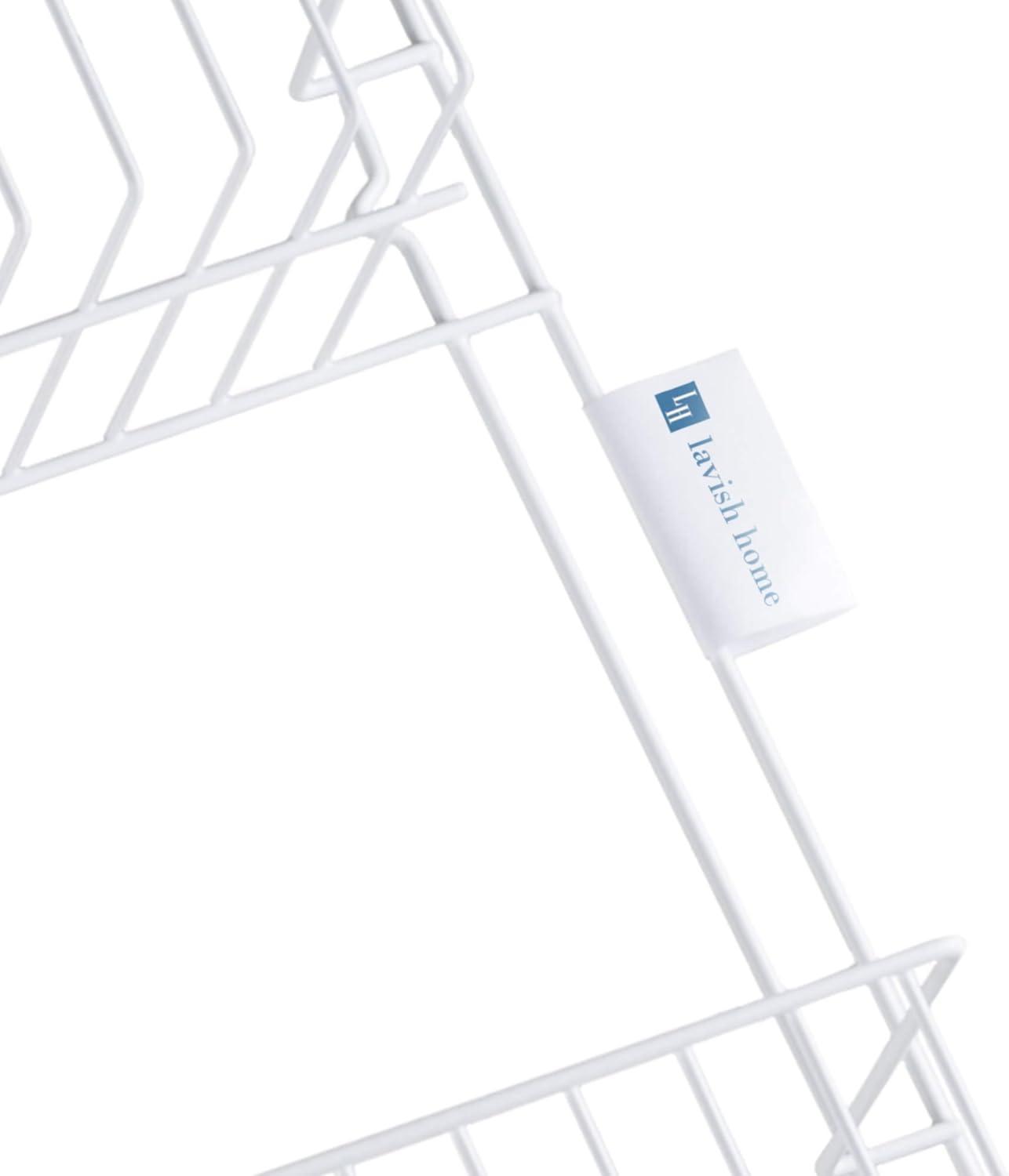 imageOver the Door Organizer 6Tier Adjustable Pantry Shelves and Rack for Kitchen Organization Organization and Storage by Lavish Home White6TIER ADJUSTABLE
